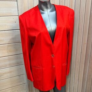 Jones New York Red Orange Women's Blazer